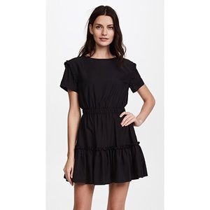 Alice + Olivia Black Garner Ruffle Dress